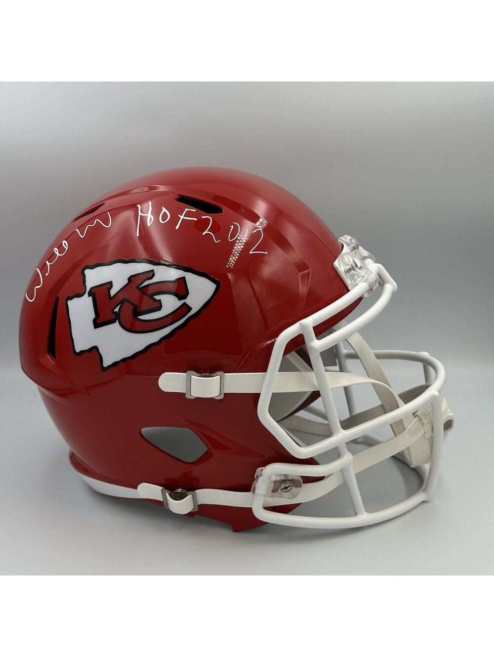 Willie Roaf Signed Kansas City Chiefs Full-Size Helmet NFL HOF 2012 Schwartz COA